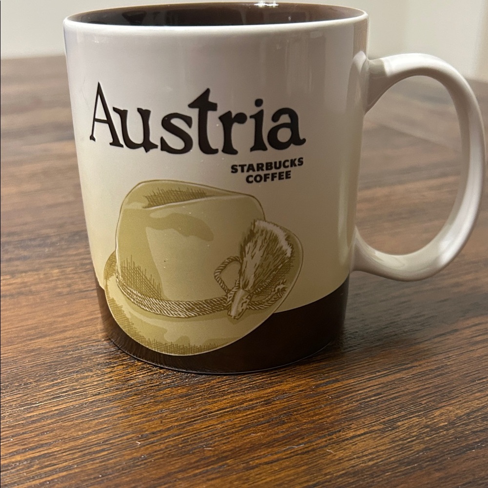 Starbucks Austria Mug with Beige and Brown Hat Design